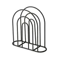 Produktbild: Boltze Serviettenhalter Ronia (Serviettenspender Eisen schwarz, pulverbeschichtet, Maße 18x18x6 cm, für große und kleine Servietten, ovale Form) 2020334