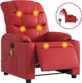 Produktbild: vidaXL Massagesessel Elektrisch Rot Kunstleder