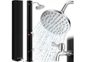 Produktbild: KESSER® Solardusche 40- 60 Liter Solar Gartendusche warmes Wasser max. 60°C Inkl. Metall-Duschablage & Schutzhaube Pooldusche Camping Regenduschkopf und Wasserhahn Gartenschlauch-Anschluss