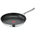 Produktbild: Tefal Pfanne Jamie Oliver Cook Smart, Chrom, Metall, rund, antihaftbeschichtet, Kochen, Pfannen, Bratpfannen