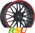 Produktbild: 4x Barracuda Voltec T6 SUV mattblack PureSports / Color Trim rot 9x20