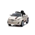 Produktbild: Chipolino Kinder Elektroauto Fiat 500 Fernbedienung, Sicherheitsgurt, MP3, USB weiss