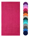Produktbild: Lashuma Badematte flauschig Rot – Rhabarber, London Badvorleger 50x90 cm