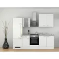 Produktbild: FlexWell Küchenblock, Weiß, Glas, Holzwerkstoff, 1 Schublade(n),1 Schublade(n) Schubladen, einmalig seitenverkehrt montierbar, nur wie online abgebildet bestellbar, 270 cm, Made in Germany, links aufbaubar, rechts aufbaubar, Küchen, Küchenzeilen & Küchenblöcke, Küchenzeilen mit Geräten