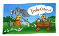 Produktbild: Fahne/Flagge Frohe Ostern Karren 90 x 150 cm