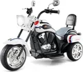 Produktbild: GOPLUS 6V Elektromotorrad Polizei, Dreirad Kindermotorrad mit Vor- und Rückwärtsschalter, Elektrofahrzeug für Kinder ab 3 Jahre (Weiß)