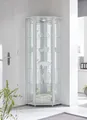 Produktbild: fif möbel Eckvitrine TRIO Höhe ca. 172 cm, ink. Beleuchtung Eckvitrine/Glasvitrine 1x Glastür, perfekt für Sammler, Sammlervitrine