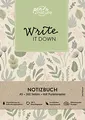 Produktbild: Write It Down • Nachhaltiges Notizbuch in A5 mit Hardcover und Pflanzen-Motiv: Eintragbuch mit weißen Seiten und Punktemuster. Umweltfreundliches ... praktisches Bullet-Journal (pen2nature books)