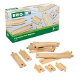 Produktbild: BRIO World 33401 Kleines Schienensortiment - 11 Schienen aus Buchenholz Holzeisenbahn - Empfohlen für Kinder ab 3 Jahren