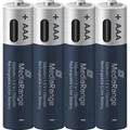 Produktbild: MediaRange Rechargeable USB-C (4 Stk., AAA / LR03 / Micro / R03 / AM4 / MN2400 / KR03, 500 mAh) (MRBAT160)