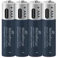 Produktbild: MediaRange wiederaufladbare USB-C Li-Ion Batterien, Micro AAA I 1.5V I 500mAh, 4-Pack