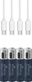 Produktbild: 4 Mediarange Akku AAA mit USB-C Anschluss Li-Ion Micro 1.5V 500mAh Ladekabel