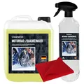 Produktbild: 5 Liter Motorrad-/Quad Reiniger AP21 Konzentrat inkl. Sprühflasche und Microfasertuch Motorradshampoo Motocross