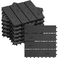 Produktbild: WOLTU WPC Terrassenfliesen Holzoptik Klicksystem 11 Stück/1 m² Anthrazit