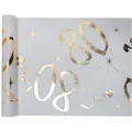 Produktbild: (1qm=5,33 EUR) Tischläufer 80. Geburtstag Metallic, 5m x 30cm