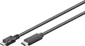 Produktbild: Goobay 67992 USB-C auf Micro USB B Handykabel / Micro USB 2.0 Type B Stecker / 480 Mbits Adapterkabel 2,5 Watt / Kupferleiter / Schwarz / 0,6 Meter