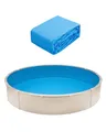 Produktbild: VEVOR Runde Poolfolie, φ550x147 cm, Innenfolie, Ersatzfolie, Innenhülle, Schwimmbadfolie, Folie aus Vinyl in Standardgröße, verschleißfest, für Aufstellpools mit 132 cm Wandhöhe, einfarbig