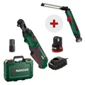 Produktbild: PARKSIDE 12V Akku-Ratsche 54 Nm + 2Ah Akku Ladegerät + LED Lampe 600 Lumen
