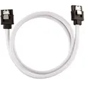 Produktbild: CORSAIR Premium Sleeved SATA Data Cable Set with Straight Connectors, White, 60cm