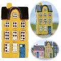 Produktbild: Teelichthaus Lichthaus 14-27cm Keramik Fachwerkhaus Lichterhaus Teelichthalter