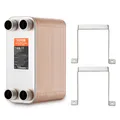 Produktbild: VEVOR 80 Plattenwärmetauscher 4x1-1/4Zoll MNPT-Anschluss 127x305mm 316 Edelstahl