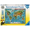 Produktbild: Ravensburger Kinderpuzzle Tiere rund um die Welt, Puzzle, 300 XXL Teile, 13257