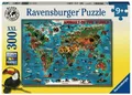 Produktbild: 300 Teile Ravensburger Kinder Puzzle XXL Tiere rund um die Welt 13257