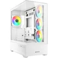 Produktbild: AK6 RGB , Tower-Gehäuse weiß, Tempered Glass x 2