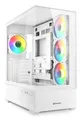 Produktbild: Sharkoon AK6 RGB, PC, Weiß, ATX, micro ATX, Mini-ATX, Gehärtetes Glas, Multi, 17 cm