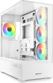 Produktbild: Sharkoon AK6 RGB    , Tower-Gehäuse weiß, Tempered Glass x 2
