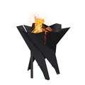 Produktbild: kratki Basket Gartenfeuerkorb, freistehend, hexagonal, in kantiger Optik Gewicht 14,4 kg, Maße H 50 x B55 x T55 cm hitzebeständig bis zu 600Degree C FIRE/Basket Schwarz