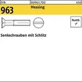 Produktbild: Senkschraube DIN 963 Schlitz M8x 20 Messing 100 Stück