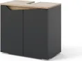 Produktbild: Vicco Waschbeckenunterschrank Marelle, 60 x 57.5 cm mit 2 Türen, Anthrazit/Artisan-Eiche