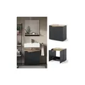 Produktbild: Vicco Waschbeckenunterschrank Marelle Anthrazit Eiche 60 x 57,5 cm mit 2 Türen
