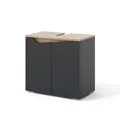 Produktbild: Vicco Waschbeckenunterschrank Anthrazit Marelle 60x58x35 cm - Der Unterschrank für das Badezimmer, Grifflose Fronten für eine Moderne Optik