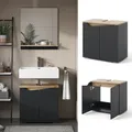 Produktbild: Waschbeckenunterschrank Marelle Anthrazit Eiche 60 x 57,5 cm mit 2 Türen Vicco