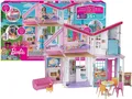Produktbild: Mattel FXG57 - Barbie Malibu Traumhaus mit 6 Zimmern, 25+ Zubehör - Neuware
