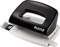 Produktbild: LEITZ Locher Nexxt 5058, Stanzleistung: 10 Blatt, schwarz Unterteil aus Metall, Kunststoffboden, mit Anschlagschiene (5058-00-95)