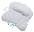 Produktbild: Penelife Badewannenkissen mit 6 Saugnäpfen - Ergonomisches Badekissen, Nackenkissen für eine optimale Entspannung, 4D Luftmaschen Technologie - Haken zum aufhängen inklusive