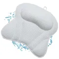 Produktbild: Badewannenkissen mit 6 Saugnäpfen - Ergonomisches Badekissen mit 4D Luftmasch...