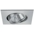 Produktbild: Brumberg LED Einbaustrahler, IP20, quadratisch, 8.2 x 8.2cm, Plug&Play 350mA, 7W 3000K 740lm 38°, schwenkbar 30°, Alu matt BRUM-12362253