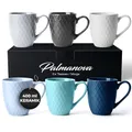 Produktbild: MIAMIO – 6 x 400 ml – Kaffeetassen Set/Becher – Moderne Keramik Tasse Matt – Kaffeetasse groß – Palmanova Kollektion (Ocean)