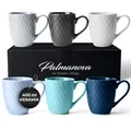 Produktbild: – 6 x 400 ml – Kaffeetassen Set/Becher – Moderne Keramik Tasse Matt – Kaffeet...