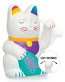 Produktbild: ANGRY CAT Regenbogen Winkekatze - Bunte Lucky Cat in Regenbogen Farben - süße WinkKatze - Katze mit Winke-Arm - dekorative Wackelfigur – Rainbow CAT, 15cm
