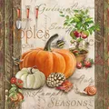 Produktbild: 20 Servietten Herbst Autumn Gardening Garten Apfel Baum Tiere Tischdeko 33x33cm