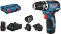 Produktbild: Bosch GSR 12V-35 FC Professional Akku-Bohrschrauber, in L-Boxx mit 2x 3,0Ah Akku, Zubehör-Set (06019H3000)