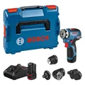 Produktbild: Bosch Professional 12V System Akku Bohrschrauber GSR 12V-35 FC - FlexiClick System (inkl. 2x 3.0Ah Akku, Schnellladegerät GAL 12V-40, 4x Aufsätze, L-BOXX)