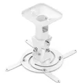 Produktbild: deleyCON Universal Beamer Projektor Deckenhalterung +-25° Neigbar - 360° Schwenkbar - bis 15Kg - Deckenabstand 215mm - Kabelführung - Weiß