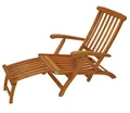 Produktbild: DEGAMO Gartenliege MAINE, 1 St., Deckchair mit Fussteil, Eukalyptus Hartholz, klappbar
