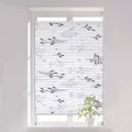 Produktbild: Plissee Faltrollo Klemmfix Ohne Bohren Zweigmotiv Grau 60 X 130 Cm - Woltu